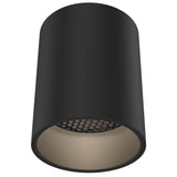 Focus 5” Cylinder Flush Mount with Multi Lenses Black By DALS - Front View