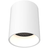 Focus 5” Cylinder Flush Mount with Multi Lenses White By DALS - Front View