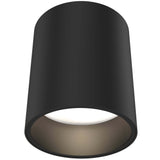 Focus 6” Multi Voltage Cylinder Flush Mount with Multi-Lenses Black By DALS - With Light