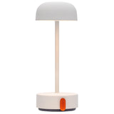 Fokus Battery Table Lamp Cloudy White By Kooduu - Front View