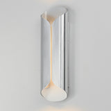 Folio Outdoor Wall Lamp Satin Aluminium And White Large By ET2 Side View