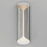 Folio Outdoor Wall Lamp Satin Aluminium And White Large By ET2 With Light