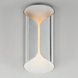 Folio Outdoor Wall Lamp Satin Aluminium And White Medium By ET2 With Light