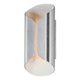 Folio Outdoor Wall Lamp Satin Aluminium And White Medium By ET2