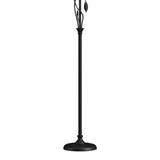 Forged Leaves and Vase Floor Lamp in Black by Hubbardton Forge