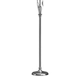 Forged Leaves and Vase Floor Lamp in Sterling by Hubbardton Forge