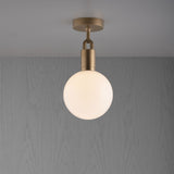 Forked Globe Ceiling Light Opal Brass Medium By Buster And Punch