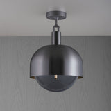 Forked Globe Shade Ceiling Light Smoked Gun Metal Large By Buster And Punch