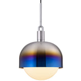 Forked Globe Shade Pendant Burnt Steel Medium Opal By Buster And Punch