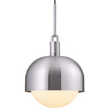 Forked Globe Shade Pendant Steel Medium Opal By Buster And Punch