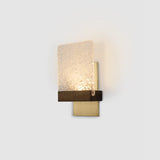 Fortis LED Wall Sconce by Cerno, Color: Glacies Glass, Finish: Walnut Brass Brushed
