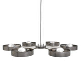 Fossa 6 Arm Chandelier - Antique Silver