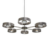 Fossa 6 Arm Chandelier - Antique Silver
