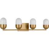 Foster Vanity Light — 30 3/4", Milk, Satin Brass