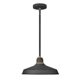 Foundry Classic Large Convertible Pendant Barn Light - Textured Black - by Hinkley