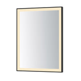 Framed 30x36 LED Mirror - 3CCT by ET2 - 24" x 32" Black