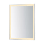 Framed 30x36 LED Mirror - 3CCT by ET2 - 24" x 32" Satin Nickel