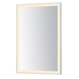 Framed 30x36 LED Mirror - 3CCT by ET2 - 24" x 36" Satin Nickel