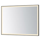 Framed 30x36 LED Mirror - 3CCT by ET2 - 48" x 36" Black