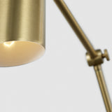 Frasar Arm Wall Sconce Large Satin Brass By Visual Comfort Studio - Detailed View