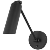 Frasar Arm Wall Sconce Medium Midnight Black By Visual Comfort Studio - Side View