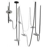 Fremont Disc Suspension 7 Lights Black White Black By Avenue Lighting Main View