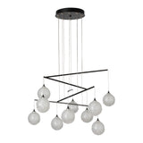 Fritz Globe 10-Light Mobile Chandelier, shown in Oil Rubbed Bronze, Standard, by Hubbardton Forge