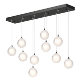 Fritz Globe Round Multilight Pendant 10 Lights Black Long By Hubbardton Forge
