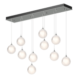 Fritz Globe Round Multilight Pendant 10 Lights Vintage Platinum Long By Hubbardton Forge