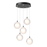 Fritz Globe Round Multilight Pendant 5 Lights Black Long By Hubbardton Forge
