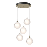 Fritz Globe Round Multilight Pendant 5 Lights Modern Brass Long By Hubbardton Forge