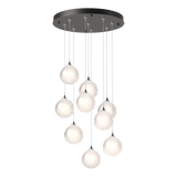 Fritz Globe Round Multilight Pendant 9 Lights Dark Smoke Standard By Hubbardton Forge