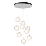 Fritz Globe Round Multilight Pendant 9 Lights White Long By Hubbardton Forge