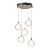 Fritz Globe Round Multilight Pendant - Modern Brass