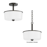 Fuller Semi Flush Pendant Black by Maxim Lighting