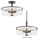 Fuller Semi Flush Pendant Black by Maxim Lighting
