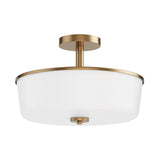 Fuller Semi Flush Pendant Natural Aged Brass by Maxim Lighting