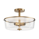 Fuller Semi Flush Pendant Natural Aged Brass by Maxim Lighting