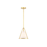 Fulton Cone Pendant 9.25'' Antique Gold