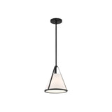 Fulton Cone Pendant 9.25'' Black