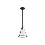 Fulton Cone Pendant 9.25'' Black