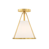 Fulton Cone Semi-Flush Mount 9.25'' Antique Gold