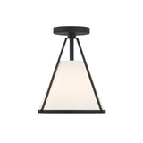Fulton Cone Semi-Flush Mount 9.25'' Black