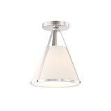 Fulton Cone Semi-Flush Mount 9.25'' Polished Nickel