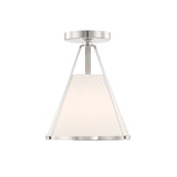 Fulton Cone Semi-Flush Mount 9.25'' Polished Nickel