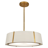 Fulton Drum Pendant 24'' Antique Gold