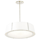 Fulton Drum Pendant 24'' Polished Nickel