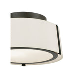 Fulton Semi Flush Mount 12'' Black