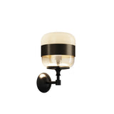Futura Wall Light by Vistosi, Color: Amber/Antique Brass, Finish: Black, ,| Casa Di Luce Lighting