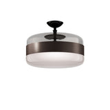 Futura Ceiling Light by Vistosi, Color: Smokey/Brown, Finish: Black, ,| Casa Di Luce Lighting